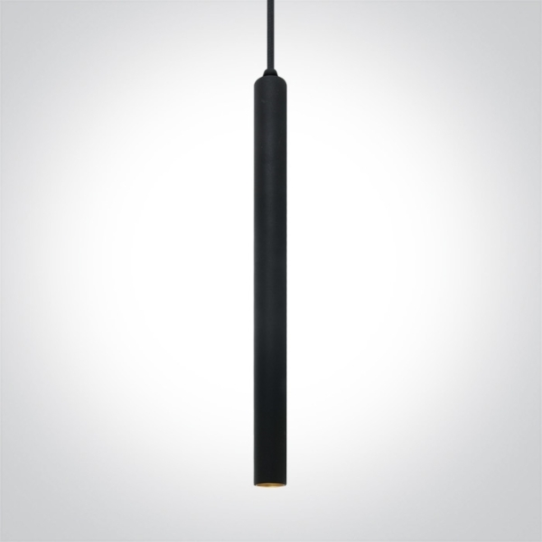 Mynd af 8W COB LED Black body Brass reflector pendant