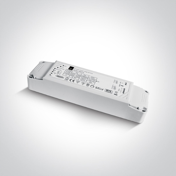 Mynd af 89075L 75W 24V DC 1-10V & Push to Dim dimmable constant voltage driver, IP20.
