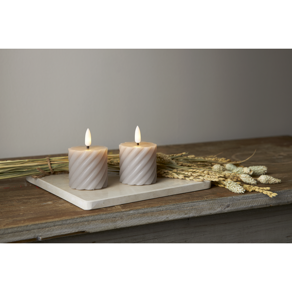 Mynd af Grá kerti 2stk.