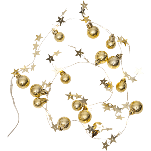 Mynd af Falleg gyllt jólasería með 10 ljósum