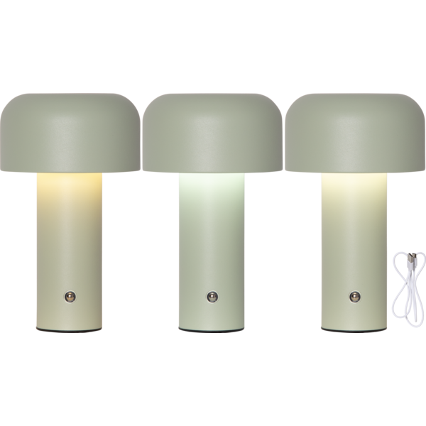 Mynd af Hleðsluborðlampi Bobby grænn