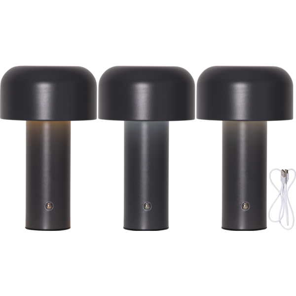 Mynd af Hleðsluborðlampi Bobby grár