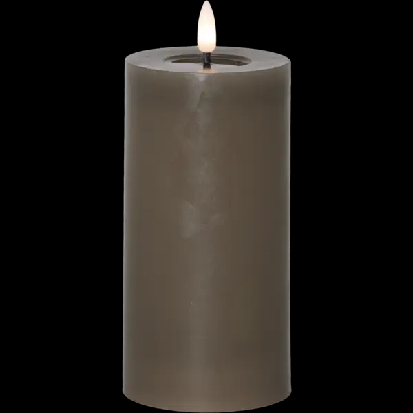 Mynd af Pillar kerti 12,5cm grábrúnt