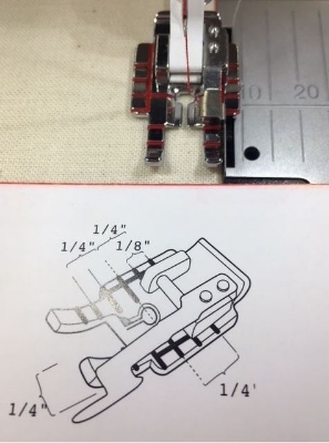 Mynd af Bútasaumsfótur 1/4" m/hliðarstýringu Husqvarna*
