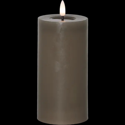 Mynd af Pillar kerti 12,5cm grábrúnt